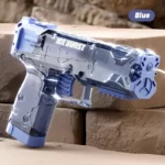 Pistolet à eau transparent pour enfants bleu